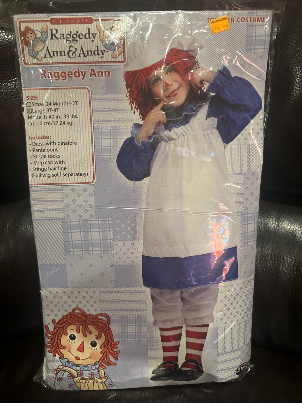 Raggedy Ann & Andy - Raggedy Ann Costume -3T/4T New